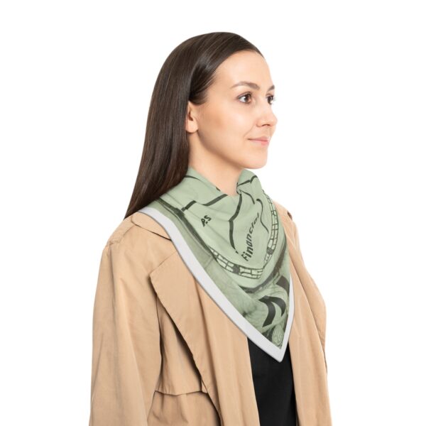 Poly Scarf - Green Tabletop Reading Scarf for Fashion - Image 3