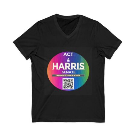 Harris Senate Campaign V-Neck Tee — Rainbow Political Support Shirt