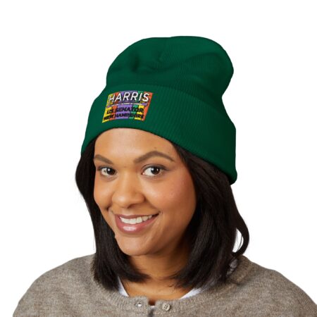 Harris Pride Embroidered Cuffed Beanie