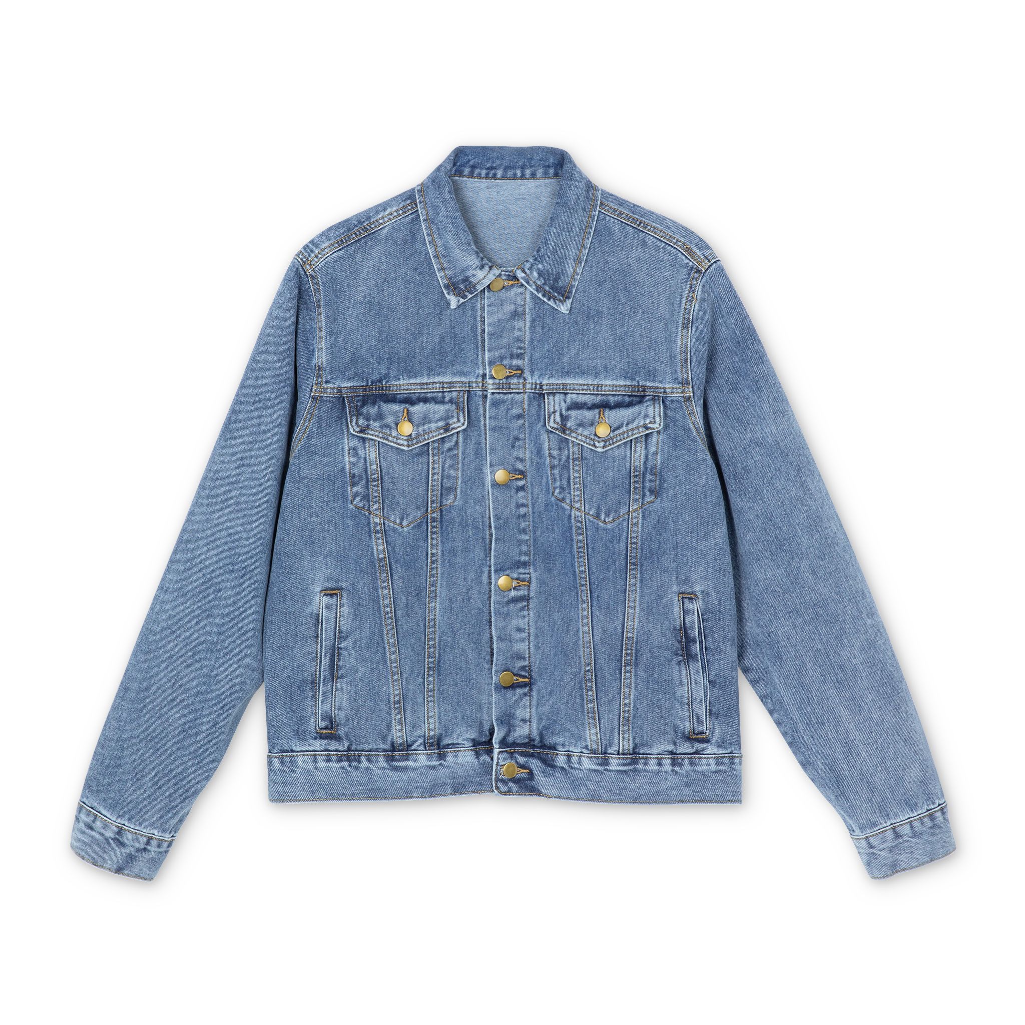 Denim Jacket — Rainbow 'HARRIS' Patch Back Logo Jacket - Image 2